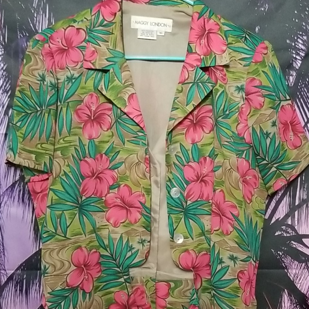 NWOT Tropical Floral dress from Maggy London - Picture 5 of 8